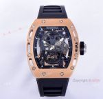 JB Factory Richard Mille RM 52-01 Skull Tourbillon Watch Rose Gold High Copy 